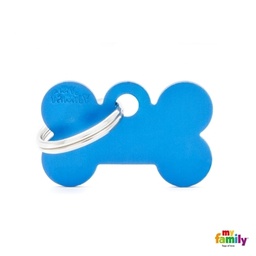 [971055] MEDALLA BASIC SMALL BONE ALUMINUM BLUE MFB03 - MY FAMILY