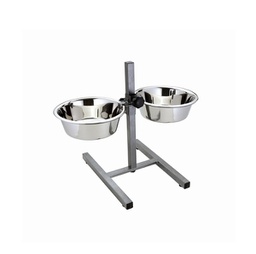 [110596] COMEDERO DE ACERO CON PIE 5 QT - PETS PRODUCTS